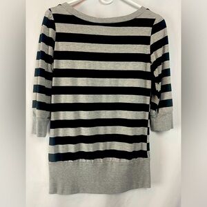 Sweet Child Gray and Black Striped Top. Size Large